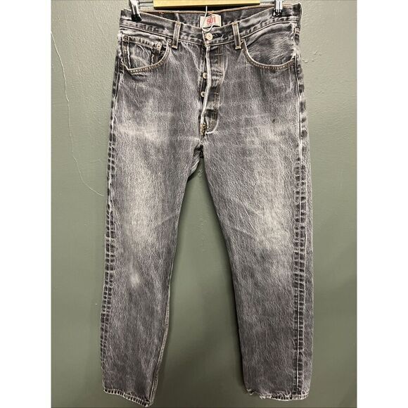 LEVI LEVI’S 501 US Men’s 34 x 36 100% Cotton Denim Straight Leg Button Fly Jeans - Picture 1 of 7